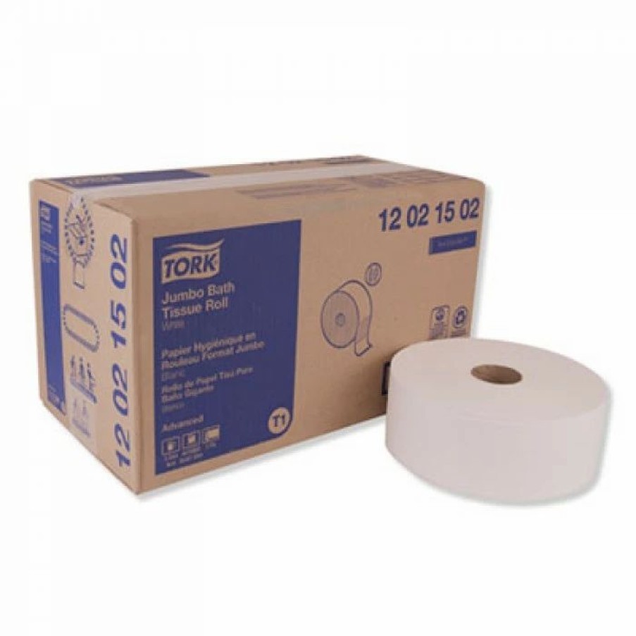 Restroom Supplies * | Tork Toilet Paper And Tissues Advanced 2-Ply Jumbo Bath Tissue, 1600 Ft., 6 Rolls/Carton