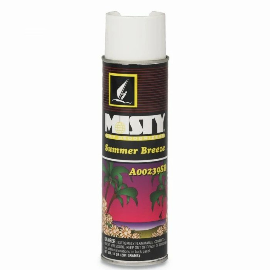 Restroom Supplies * | Air Fresheners And Odor Eliminators Misty Handheld Air Deodorizer, Summer Breeze, 10 Oz. Aerosol, 12/Carton