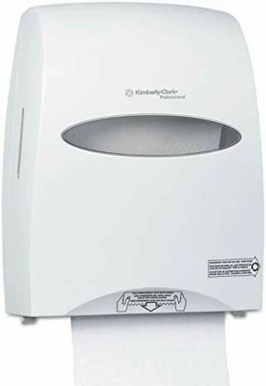 Restroom Dispensers * | Kimberly-Clark Paper Towel Dispensers Sanitouch Hard Roll Paper Towel Dispenser, White