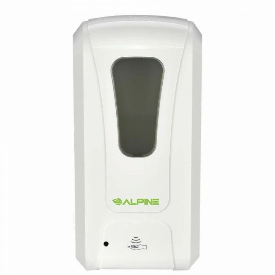 Restroom Dispensers * | Alpine Industries Soap Dispensers Alpine 430-F Automatic Hands-Free Foam Hand Sanitizer/Soap Dispenser,White, 1200 Ml