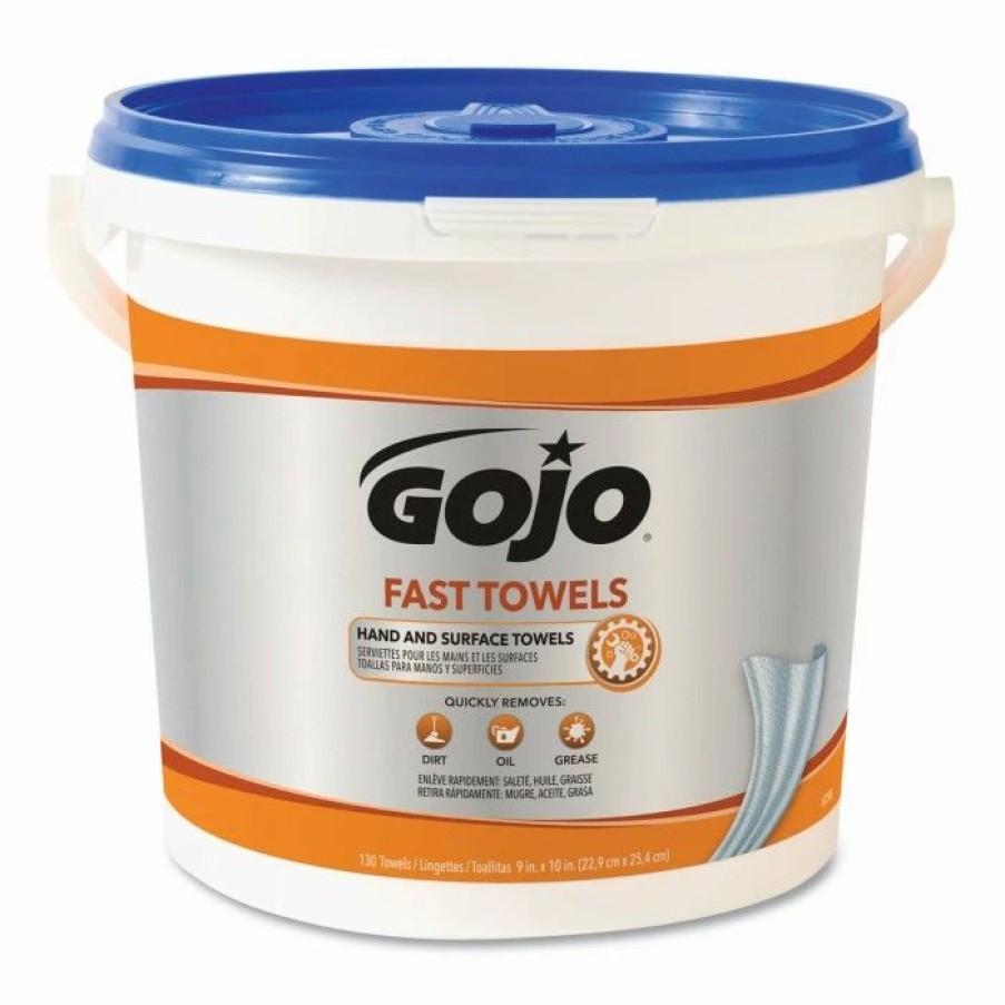 Restroom Supplies * | Gojo Hand Cleaning And Sanitizing Wipes Fast Towels Hand Cleaning Towels, 130/Bucket, 4 Buckets/Carton