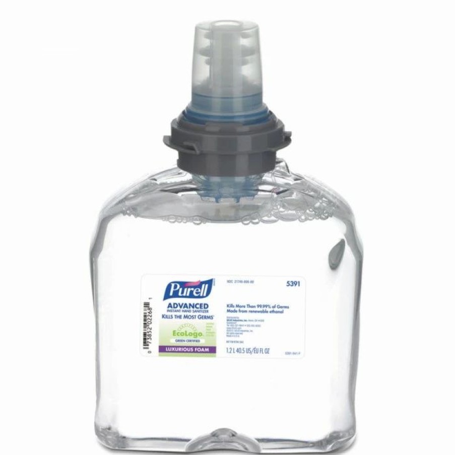 Restroom Supplies * | Hand Soaps And Hand Sanitizers Purell Advanced Hand Sanitizer Green Certified Tfx Foam 1200 Ml Refill, 2/Carton