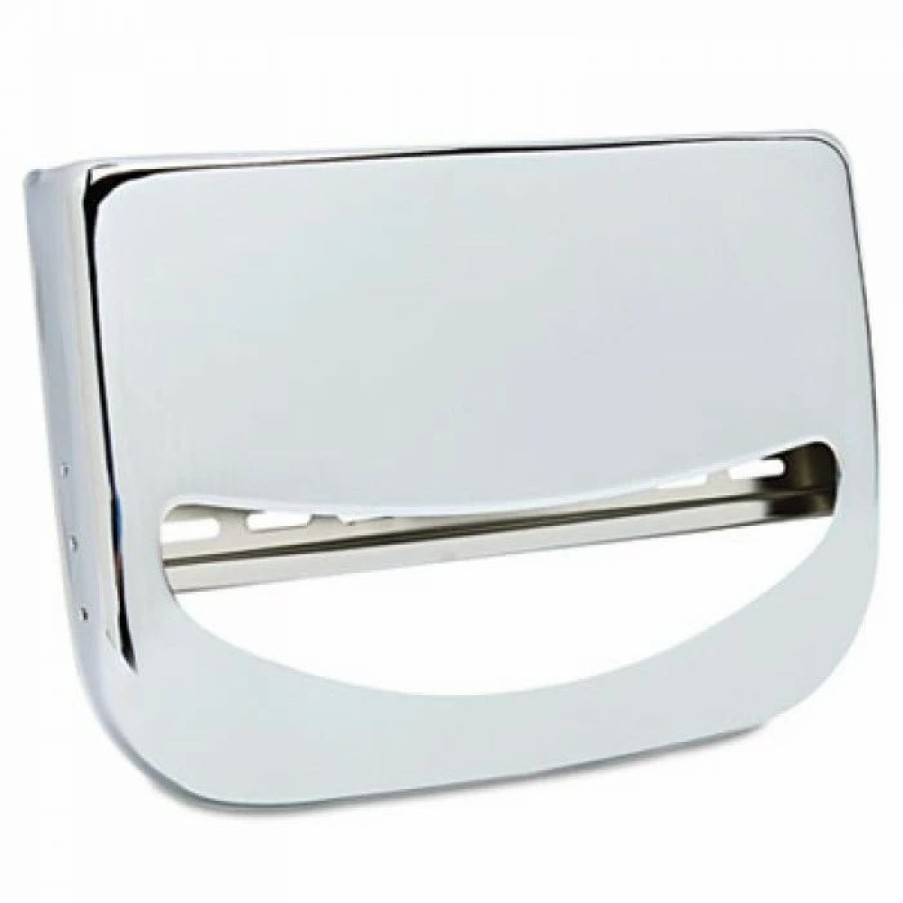 Restroom Dispensers * | Boardwalk Toilet Seat Covers And Dispensers Chrome Toilet Seat Cover Dispenser, 16 X 3 X 11 1/2