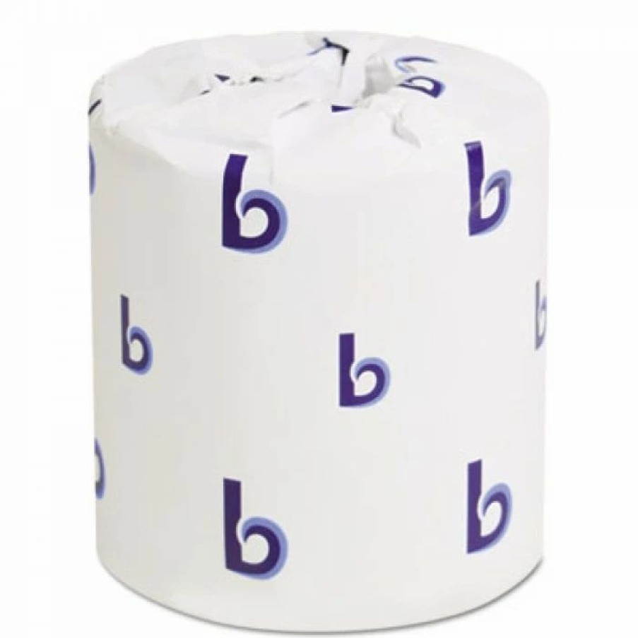 Restroom Supplies * | Boardwalk Toilet Paper And Tissues Standard White 2-Ply Bathroom Tissue, 500 Sheets/Roll, 96/Carton