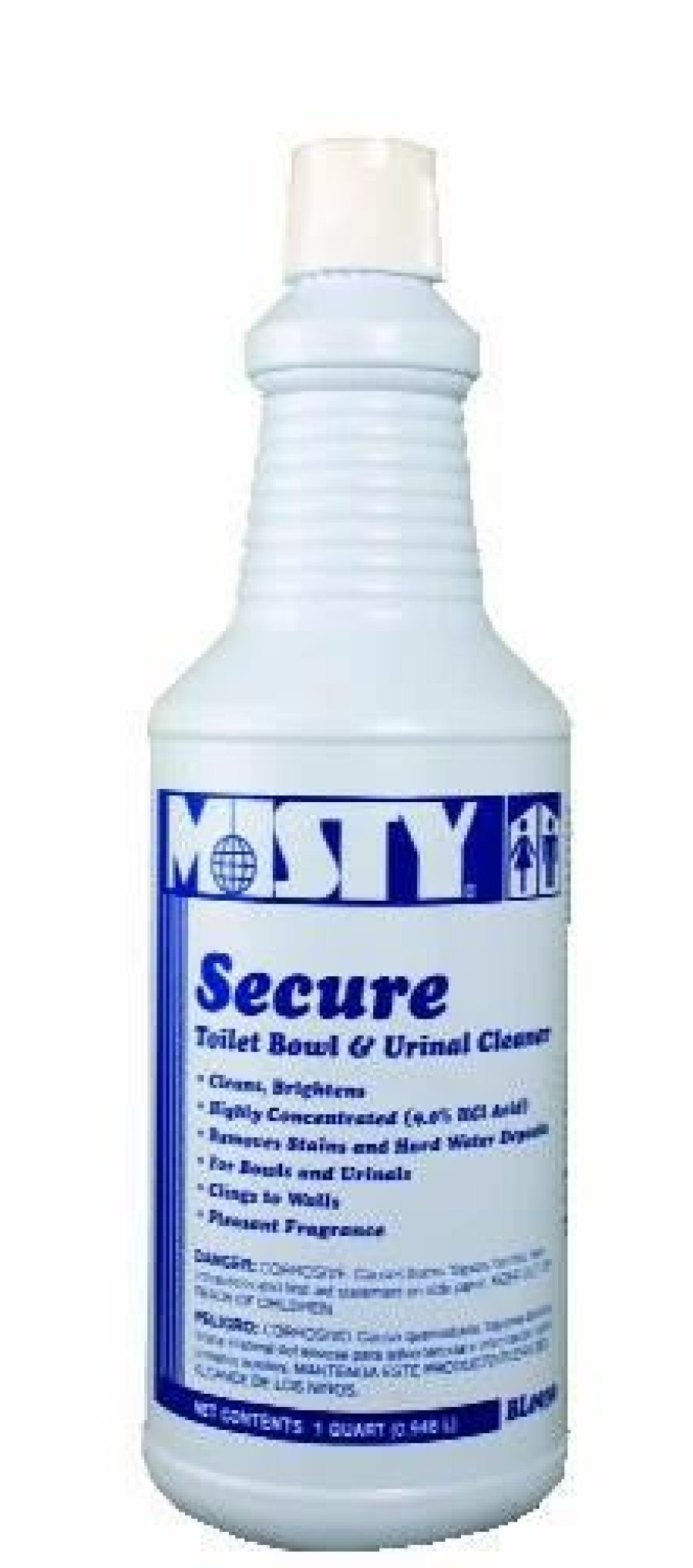 Restroom Cleaning Supplies * | Bathroom Cleaners And Deodorizers Misty Secure 10 Percent Hydrochloric Acid Bowl Cleaner, Mint Scent, 32 Oz. 12/Carton