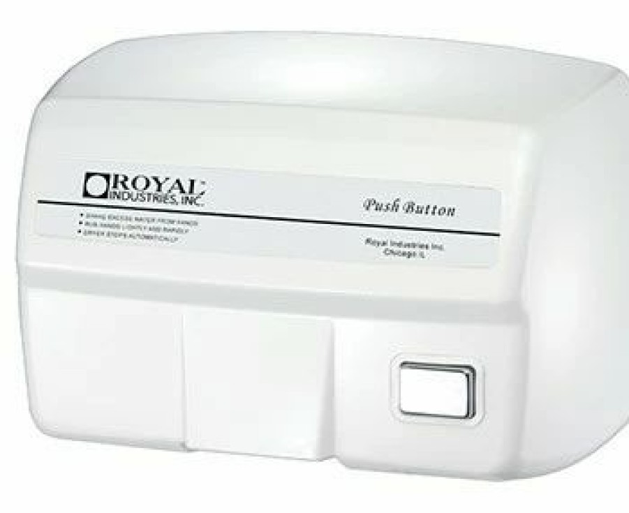 Commercial Hand Dryers * | Royal Industries Commercial Hand Dryers Royal Roy Dry 2200Es Push Button Hand Dryer