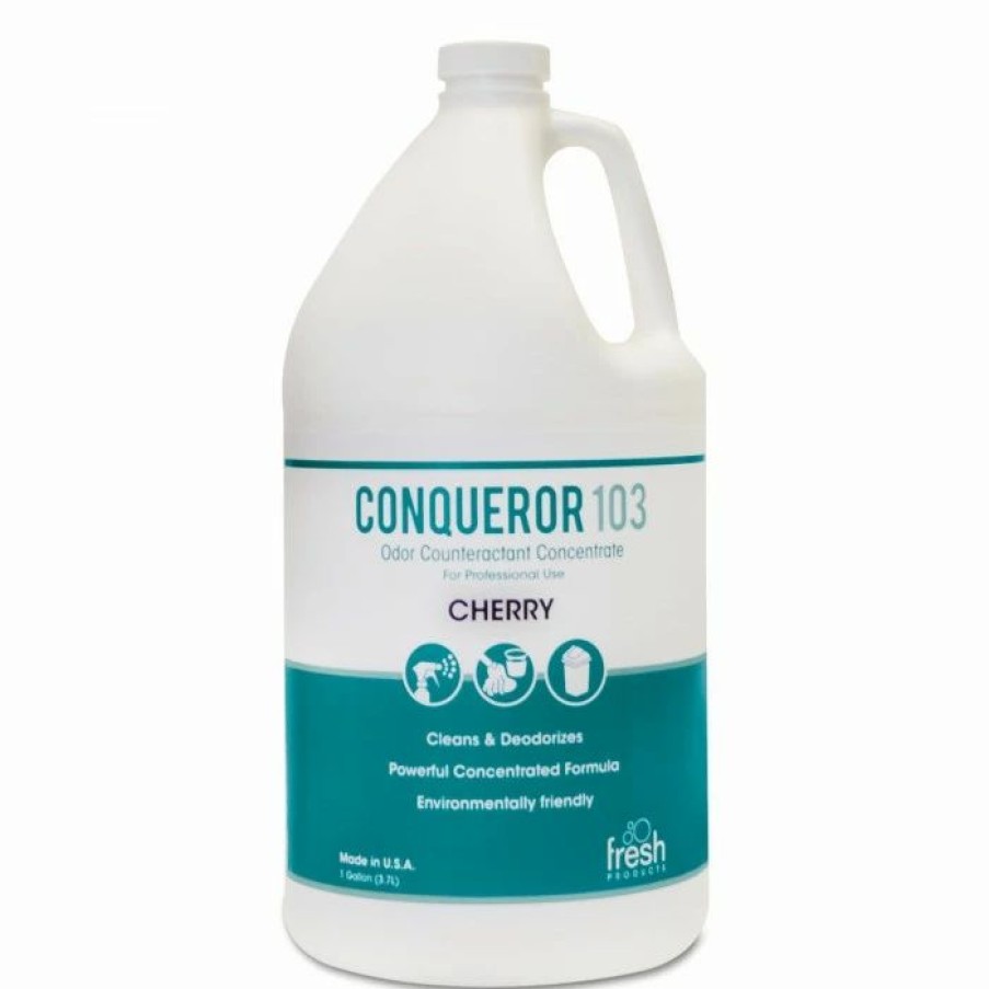 Restroom Supplies * | Fresh Products Air Fresheners And Odor Eliminators Conqueror 103 Odor Counteractant Concentrate, Cherry, 1 Gallon, 4/Carton