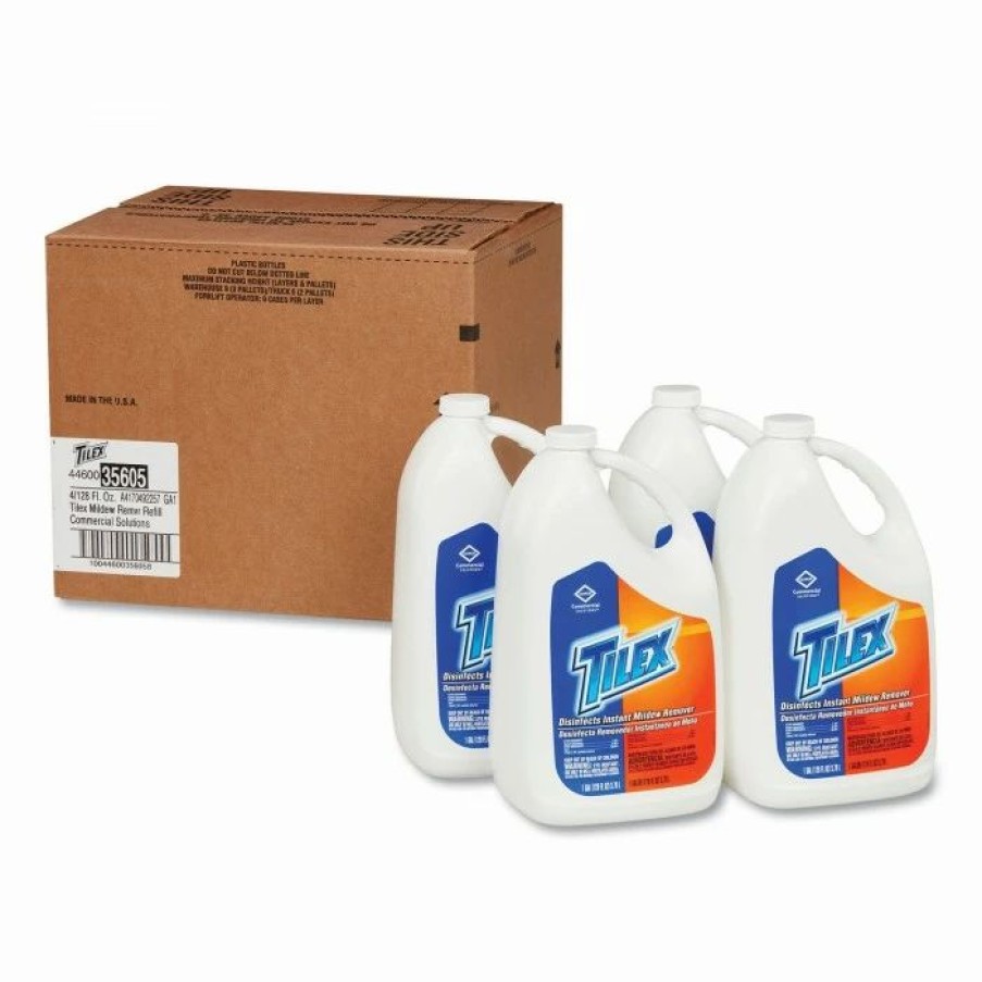 Restroom Cleaning Supplies * | Bathroom Cleaners And Deodorizers Tilex Disinfects Instant Mildew Remover Refill, 1 Gallon, 4/Carton