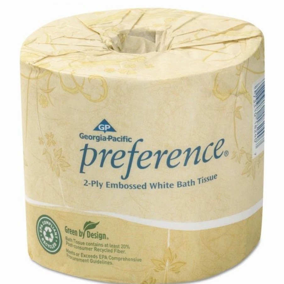 Restroom Supplies * | Georgia Pacific Toilet Paper And Tissues Preference Embossed 2-Ply Bathroom Tissue, 550 Sheets/Roll, 80 Rolls/Carton