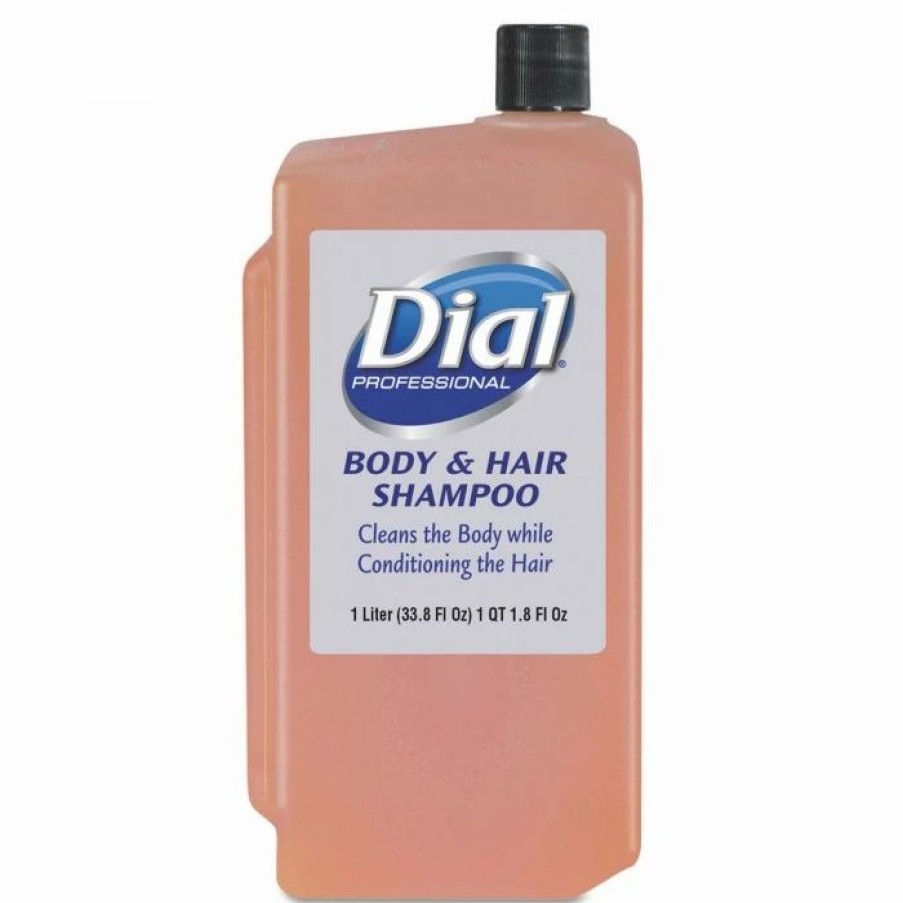 Restroom Supplies * | Hand Soaps And Hand Sanitizers Dial Professional Body & Hair Care, Peach, 1 Liter Refill Cartridge, 8/Carton