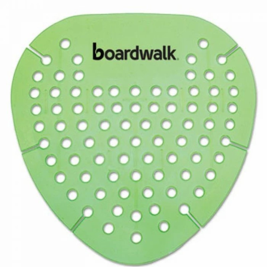 Restroom Cleaning Supplies * | Boardwalk Urinal Screens Gem Urinal Screen, Lasts 30 Days, Green, Herbal Mint Fragrance, 12/Box