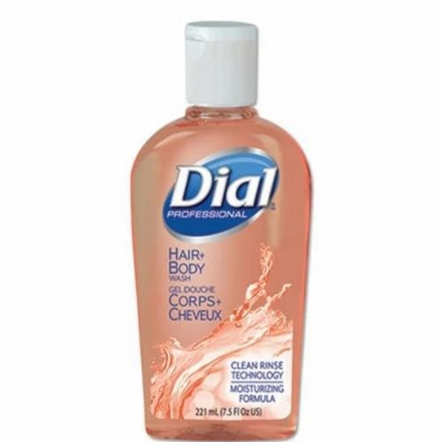 Restroom Supplies * | Hand Soaps And Hand Sanitizers Dial Professional Body & Hair Care, Peach Scent, 7.5 Oz. Flip Cap Bottle, 24/Carton