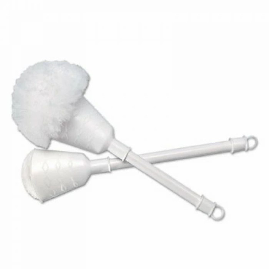 Restroom Cleaning Supplies * | Boardwalk Toilet Bowl Brushes Cone Bowl Mop, 10 Handle, 2 Dia. Head, Plastic, White