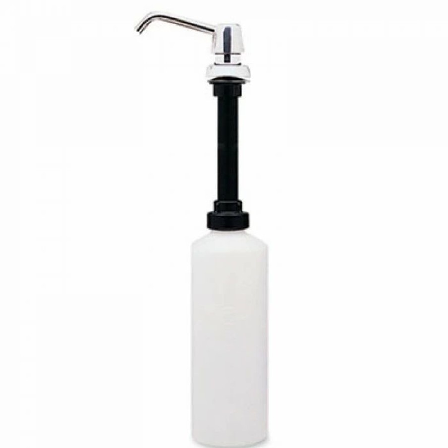 Restroom Dispensers * | Bobrick Soap Dispensers Contura Lavatory-Mounted Soap Dispenser, Chrome/Stainless Steel 34 Oz.