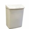 Restroom Dispensers * | Hospeco Sanitary Napkin Receptacles Wall Mount White Plastic Sanitary Napkin Receptacle 1 Gallon,