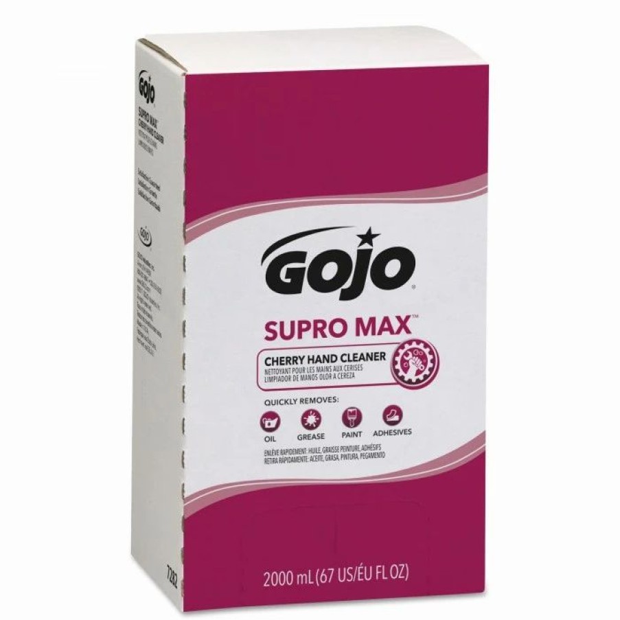 Restroom Supplies * | Hand Soaps And Hand Sanitizers Gojo Supro Max Cherry Lotion Hand Cleaner 2000 Ml Refill, 4/Carton