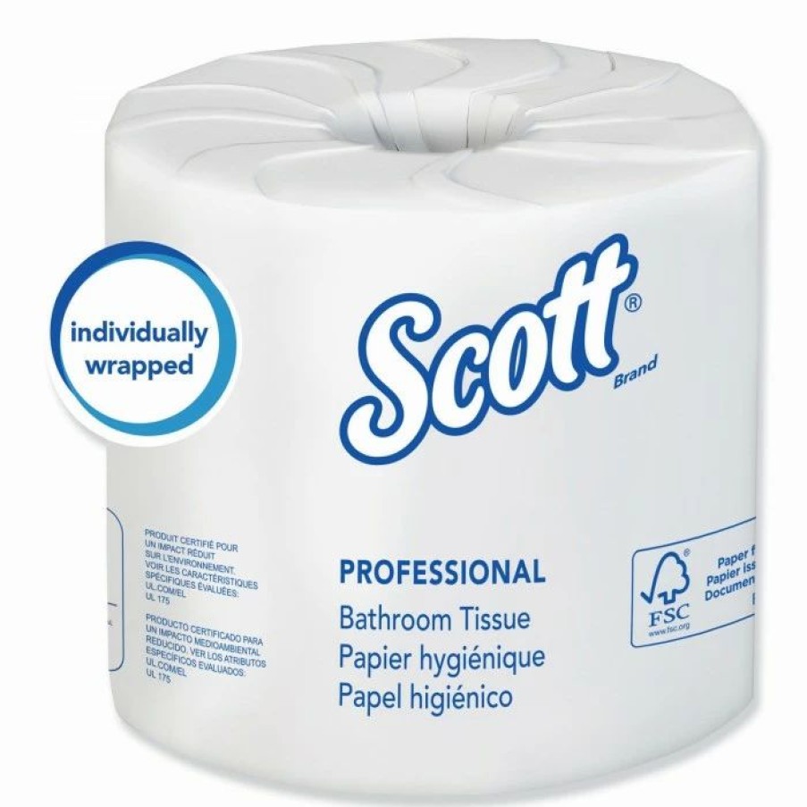 Restroom Supplies * | Scott Toilet Paper And Tissues Essential 100% Recycled Fiber Srb 2-Ply Bathroom Tissue, 506 Sheets/Roll, 80 Rolls/Carton