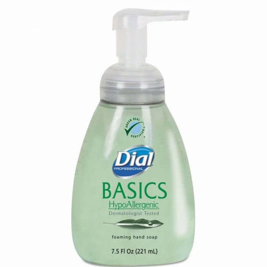 Restroom Supplies * | Dial Professional Hand Soaps And Hand Sanitizers Dial Basics Hypoallergenic Foaming Hand Soap Pump, 7.5 Oz., 8/Case