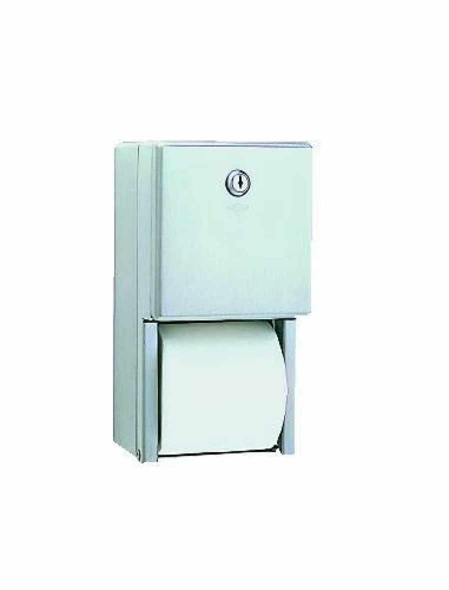 Restroom Dispensers * | Bobrick Toilet Paper Dispensers Stainless Steel 2-Roll Tissue Dispenser, 6 1/16 X 5 15/16 X 11, Stainless Steel