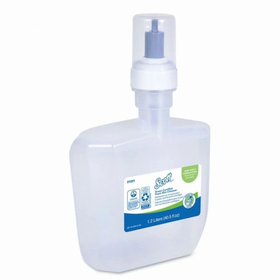 Restroom Supplies * | Hand Soaps And Hand Sanitizers Scott Essential Green Certified Foam Skin Cleanser, 1200 Ml, 2/Carton