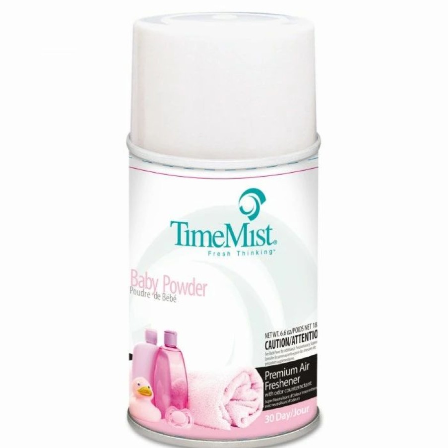 Restroom Supplies * | Air Fresheners And Odor Eliminators Timemist Premium Metered Air Freshener Refill, Baby Powder, 5.3 Oz. Aerosol, 12/Carton