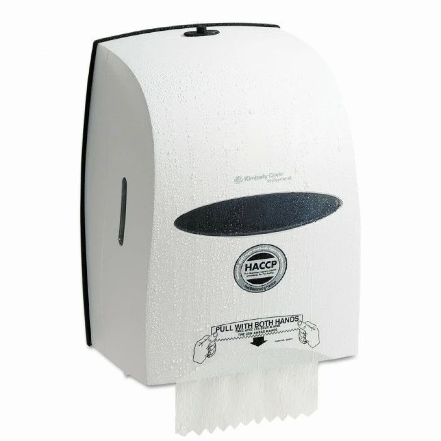 Restroom Dispensers * | Kimberly-Clark Paper Towel Dispensers Sanitouch Hard Roll Paper Towel Dispenser, White