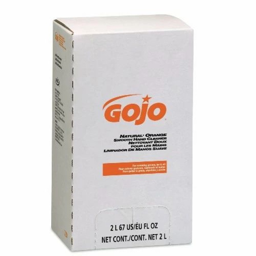 Restroom Supplies * | Hand Soaps And Hand Sanitizers Gojo Natural Orange Smooth Lotion Hand Cleaner Bag-In-Box, 2000 Ml Refill, 4/Carton